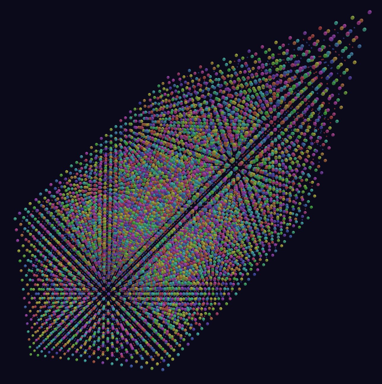 Computronium — coupled oscillators on a diamond lattice